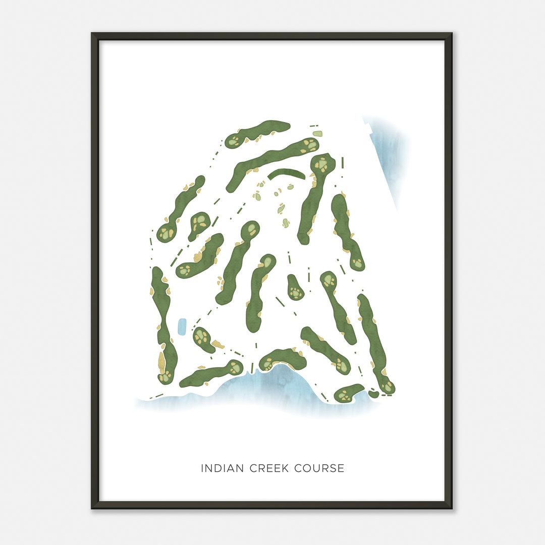 Print of Indian Creek Course Modern Map