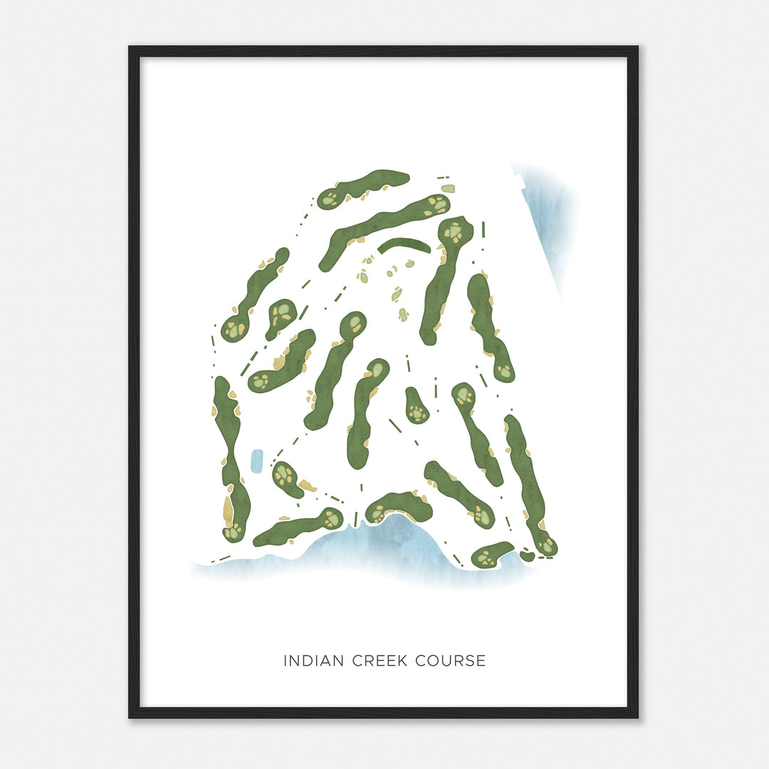 Print of Indian Creek Course Modern Map