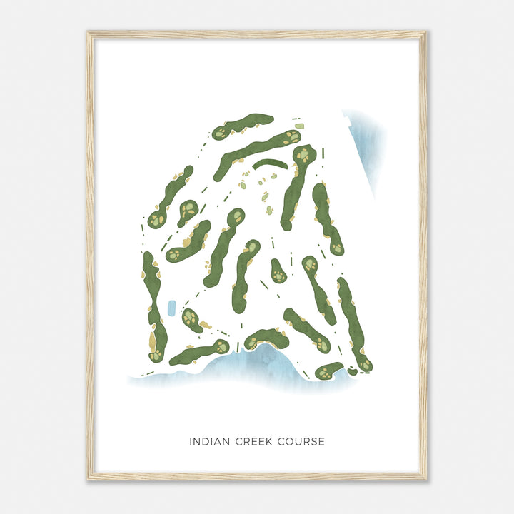 Print of Indian Creek Course Modern Map