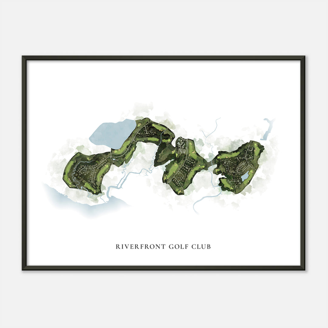 Print of Riverfront Golf Club Classic Map
