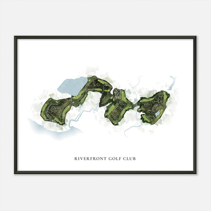 Print of Riverfront Golf Club Classic Map