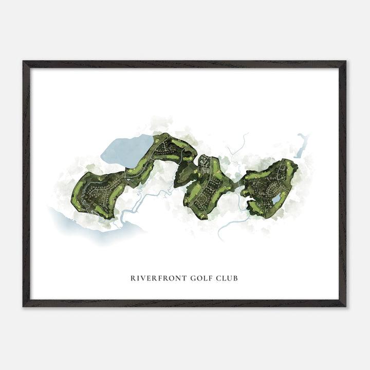 Print of Riverfront Golf Club Classic Map