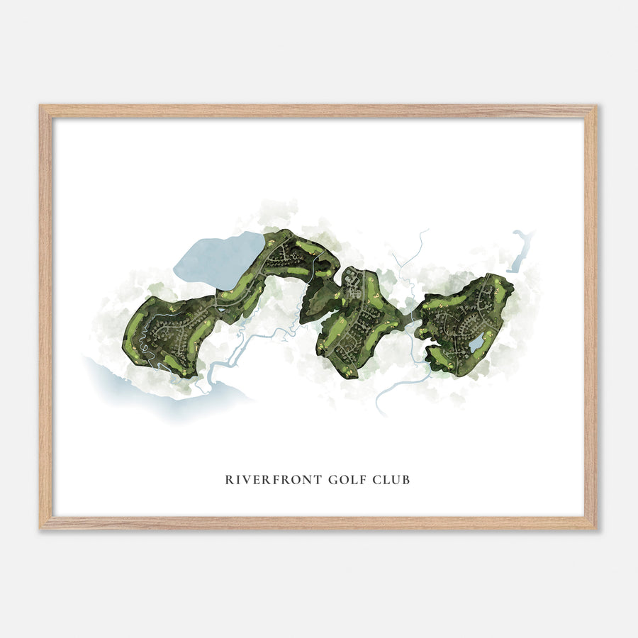 Print of Riverfront Golf Club Classic Map