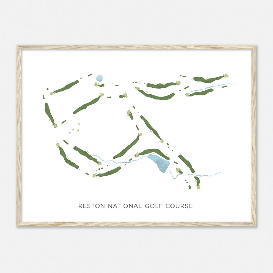 Print of Reston National Golf Course Modern Map