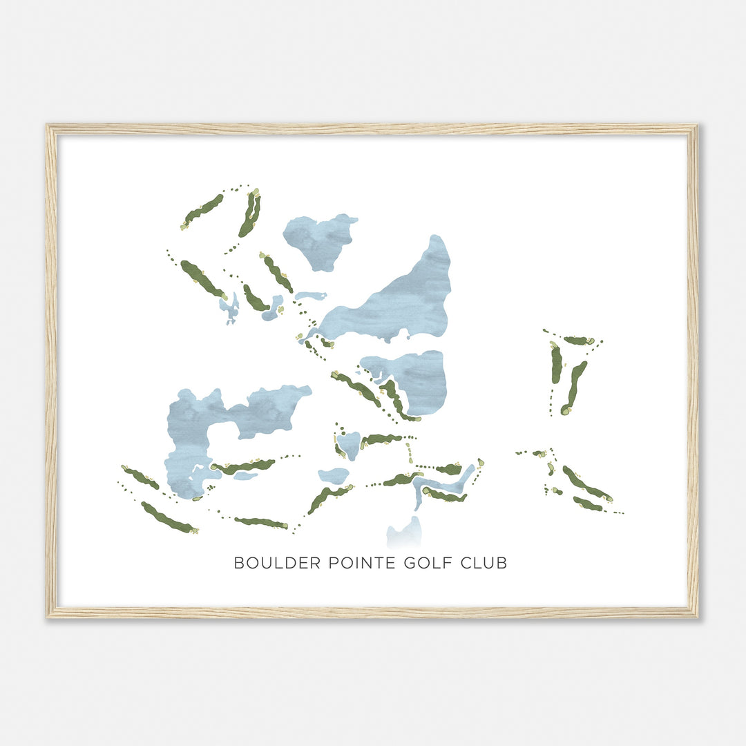 Print of Boulder Pointe Golf Club Modern Map