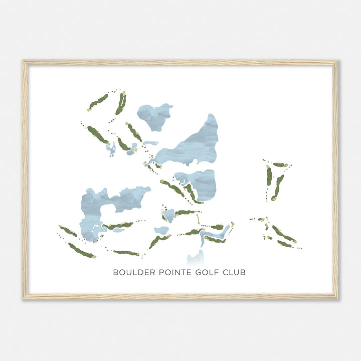 Print of Boulder Pointe Golf Club Modern Map