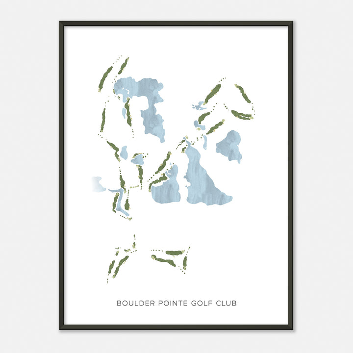 Print of Boulder Pointe Golf Club Modern Map