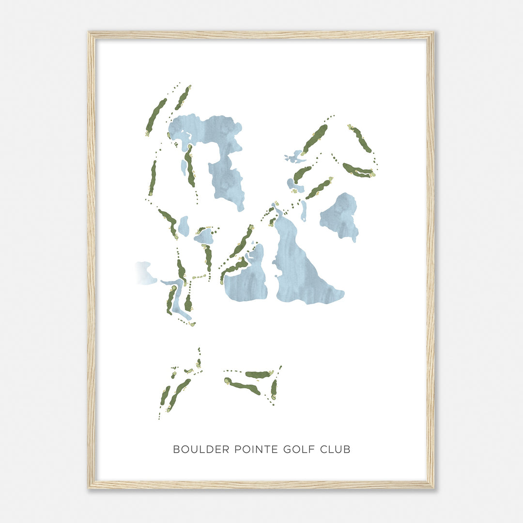 Print of Boulder Pointe Golf Club Modern Map
