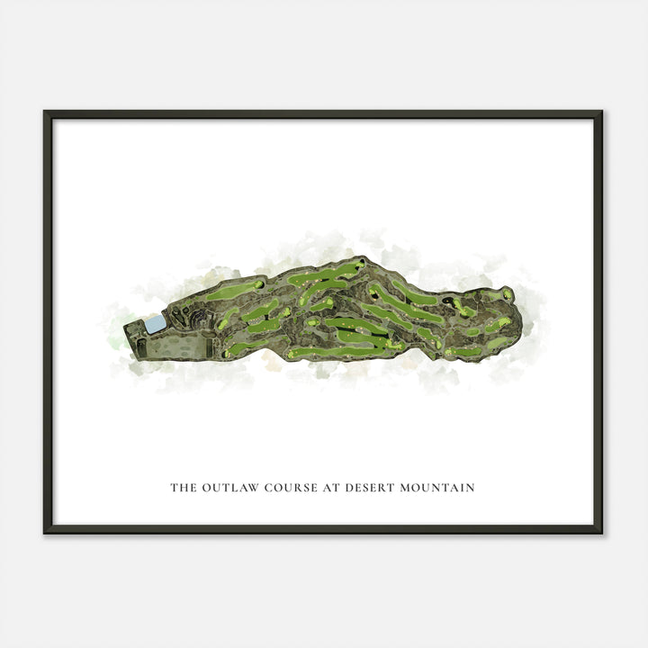 Print of The Outlaw Course At Desert Mountain Classic Map