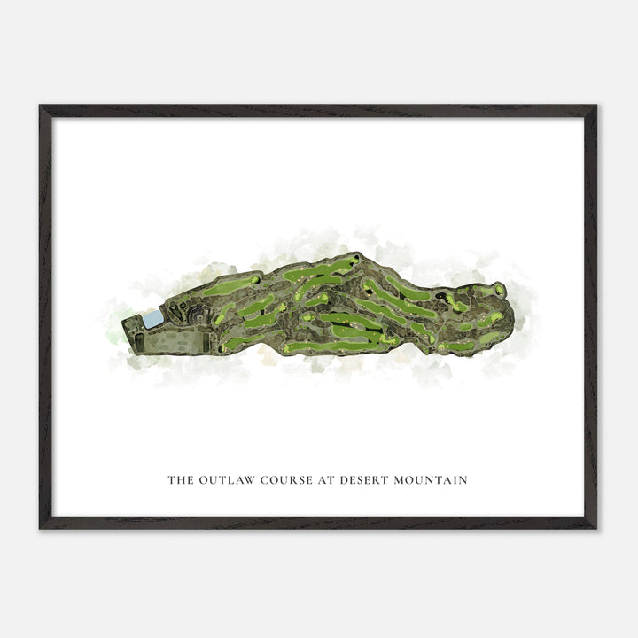 Print of The Outlaw Course At Desert Mountain Classic Map