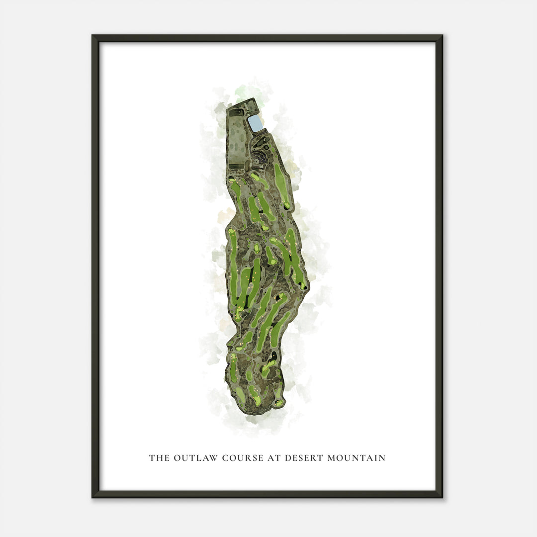 Print of The Outlaw Course At Desert Mountain Classic Map