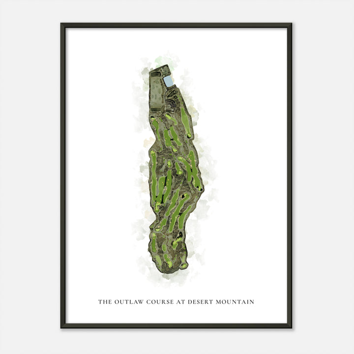 Print of The Outlaw Course At Desert Mountain Classic Map