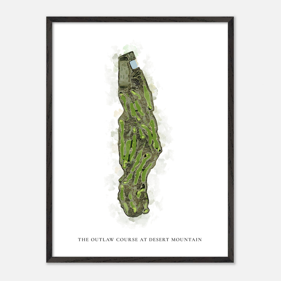 Print of The Outlaw Course At Desert Mountain Classic Map