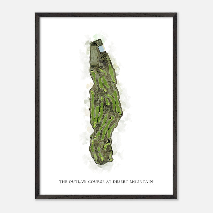Print of The Outlaw Course At Desert Mountain Classic Map