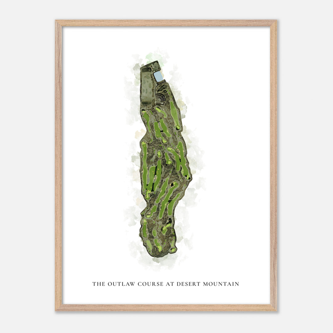 Print of The Outlaw Course At Desert Mountain Classic Map