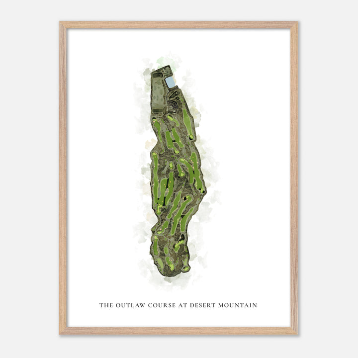 Print of The Outlaw Course At Desert Mountain Classic Map