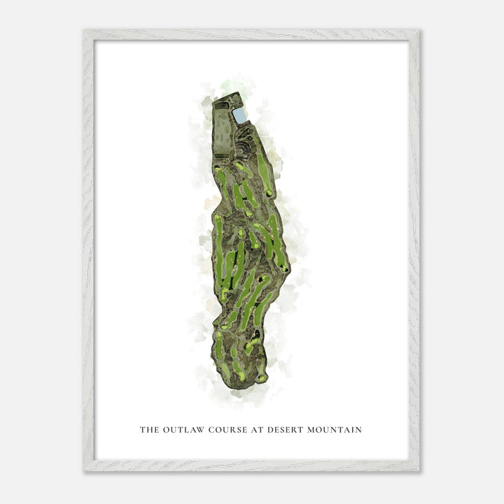 Print of The Outlaw Course At Desert Mountain Classic Map