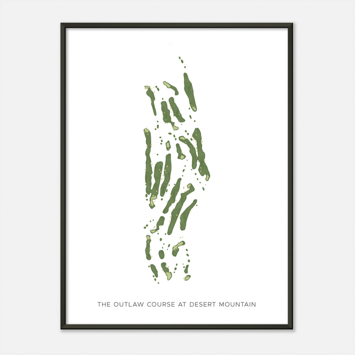 Print of The Outlaw Course At Desert Mountain Modern Map