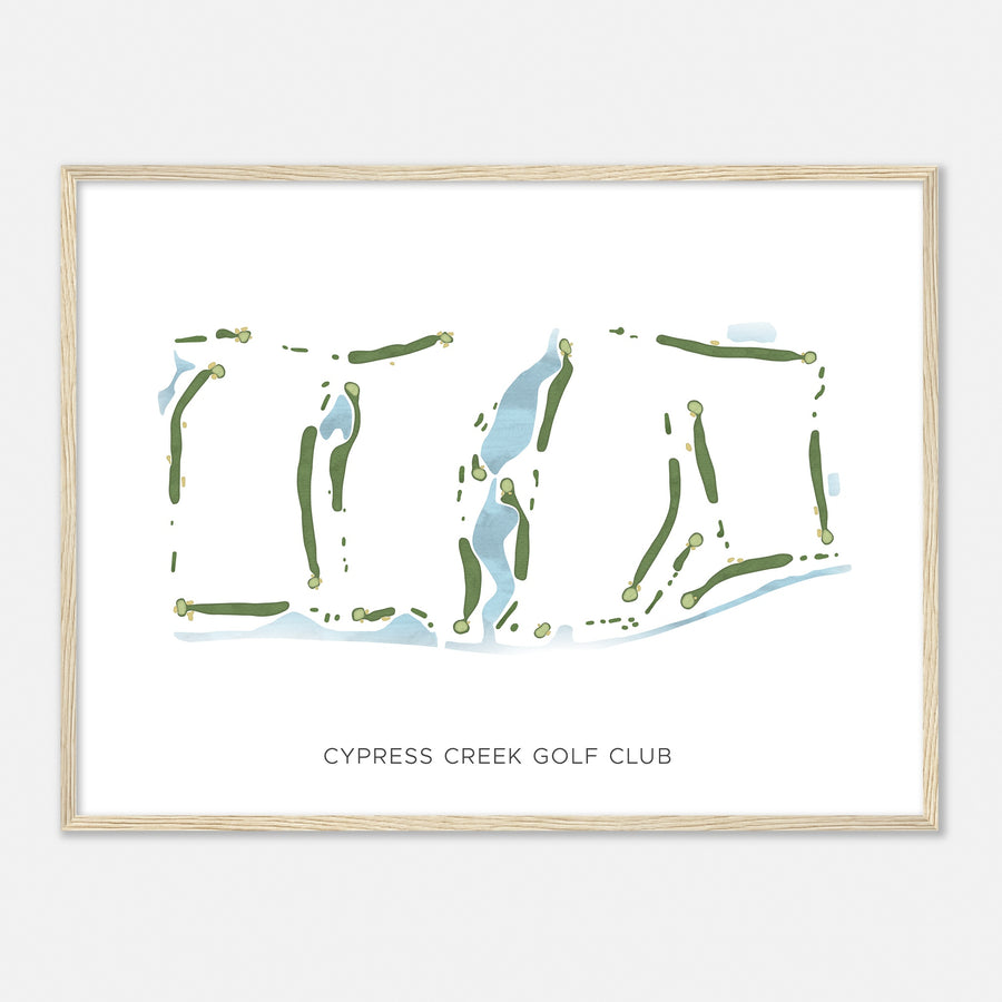 Print of Cypress Creek Golf Club Modern Map