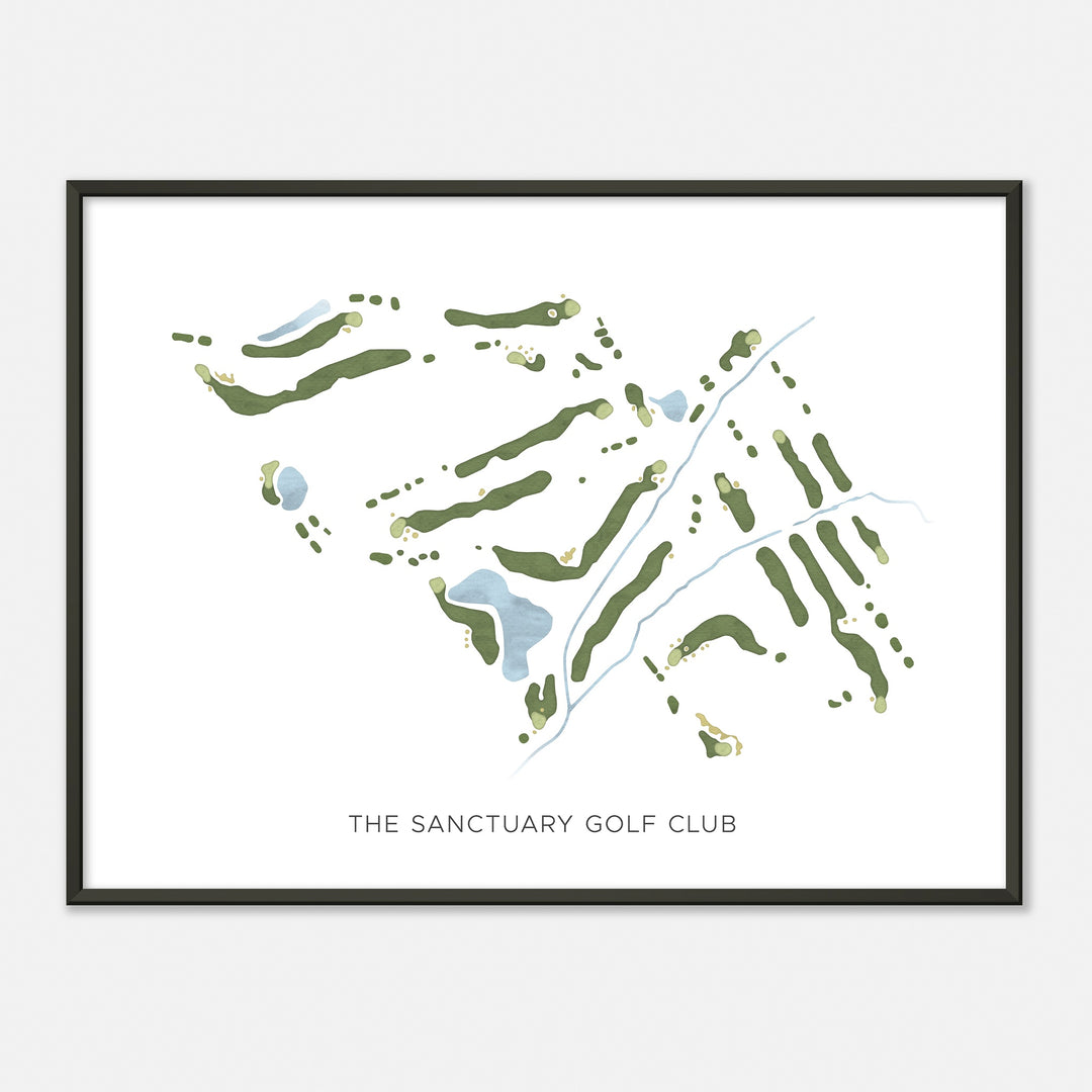 Print of The Sanctuary Golf Club Modern Map