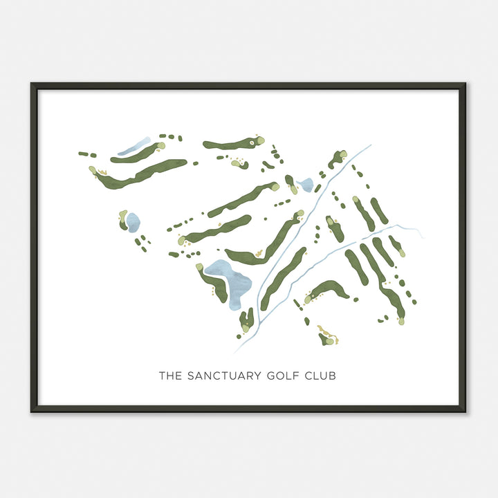 Print of The Sanctuary Golf Club Modern Map