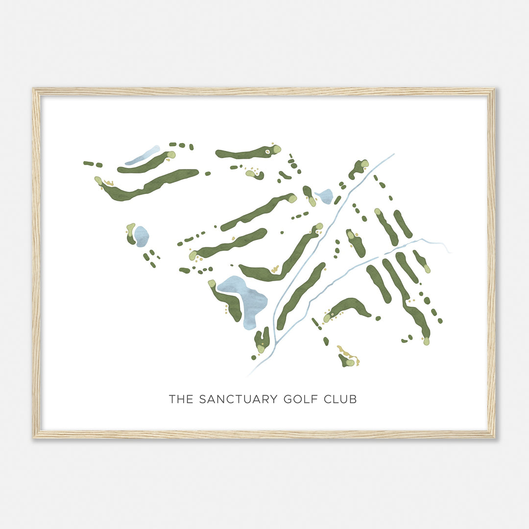 Print of The Sanctuary Golf Club Modern Map