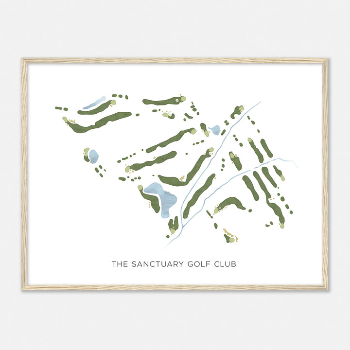 Print of The Sanctuary Golf Club Modern Map