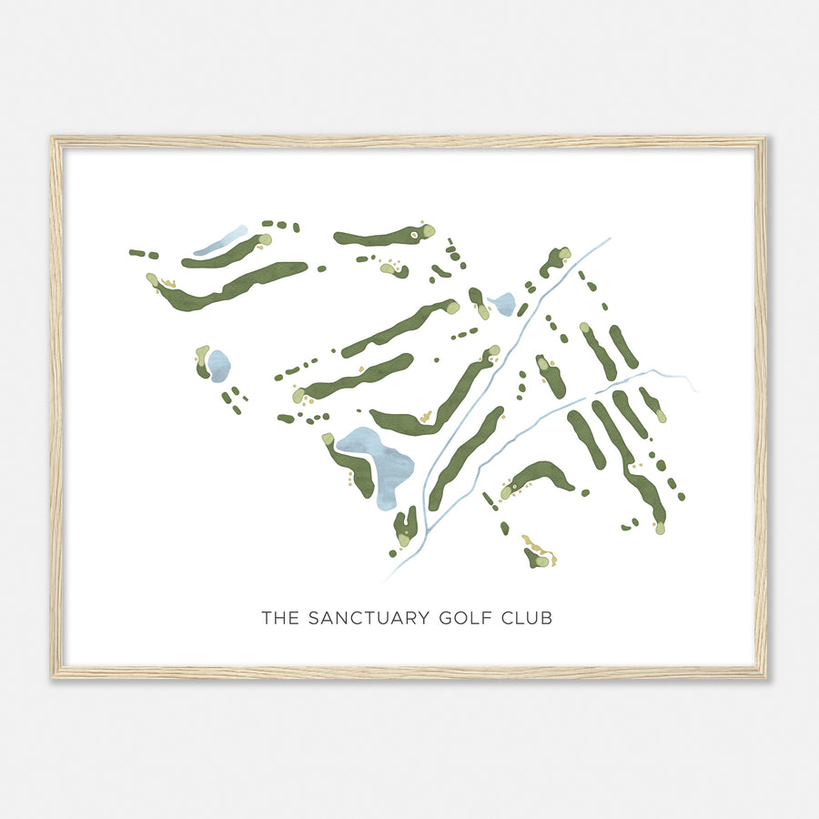 Print of The Sanctuary Golf Club Modern Map