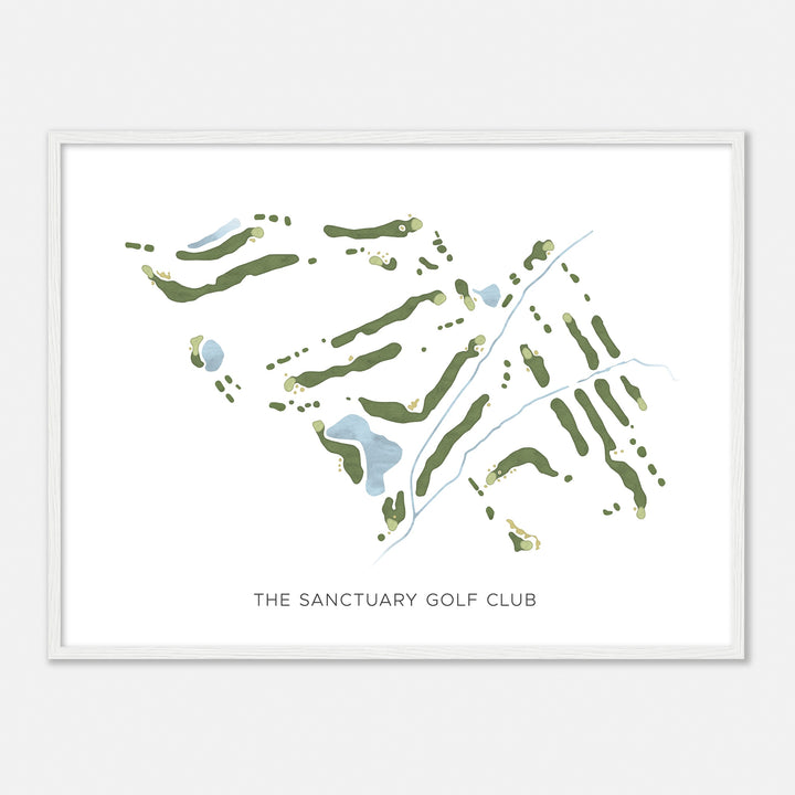 Print of The Sanctuary Golf Club Modern Map