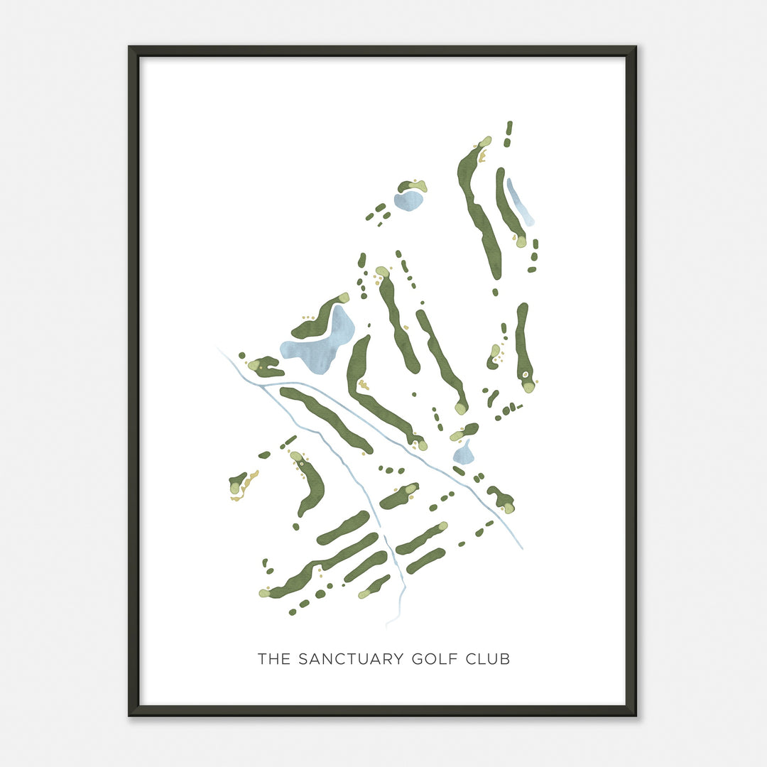 Print of The Sanctuary Golf Club Modern Map