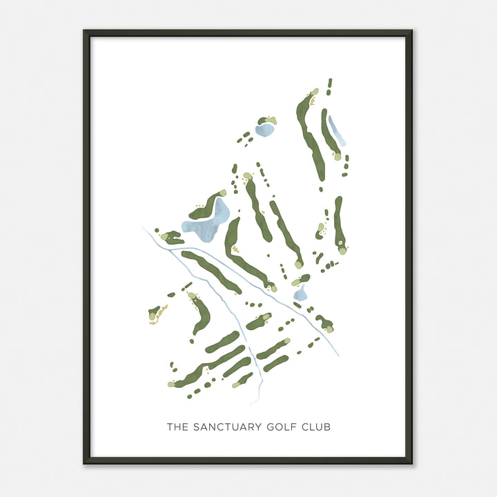 Print of The Sanctuary Golf Club Modern Map