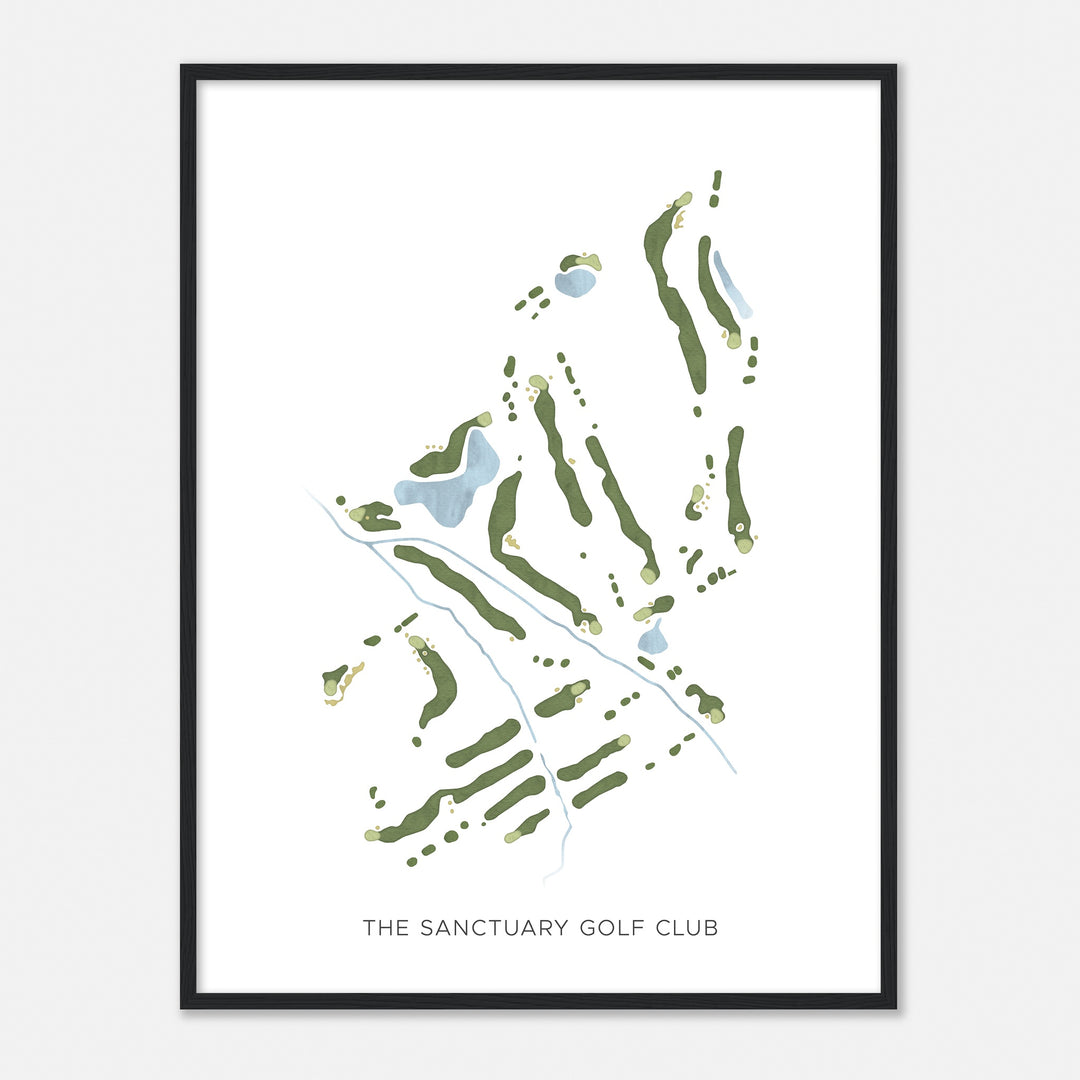Print of The Sanctuary Golf Club Modern Map