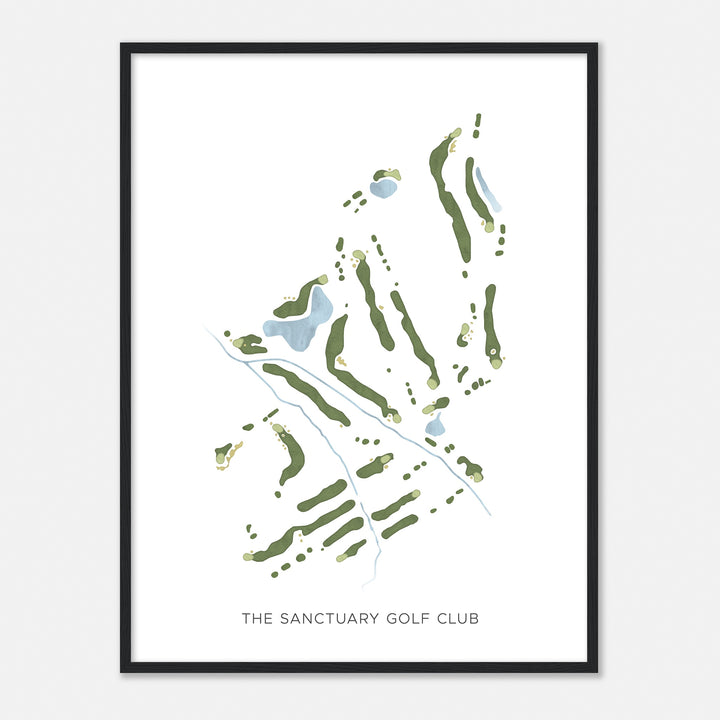 Print of The Sanctuary Golf Club Modern Map