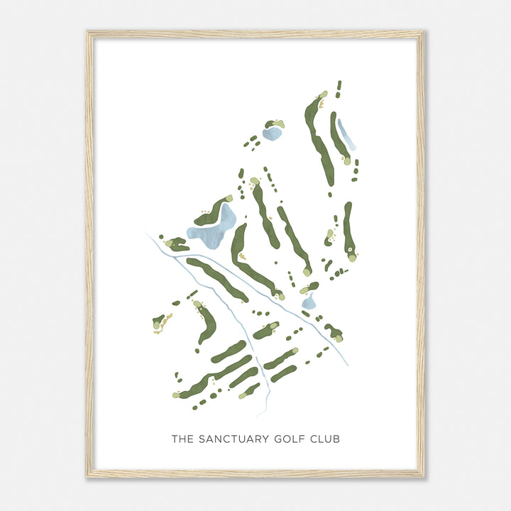 Print of The Sanctuary Golf Club Modern Map