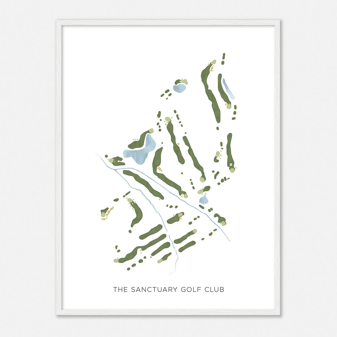 Print of The Sanctuary Golf Club Modern Map