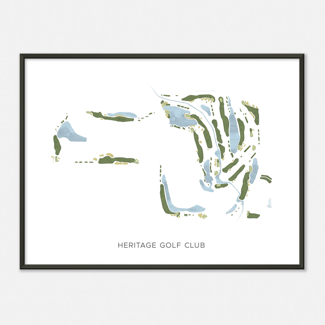 Print of Heritage Golf Club Modern Map