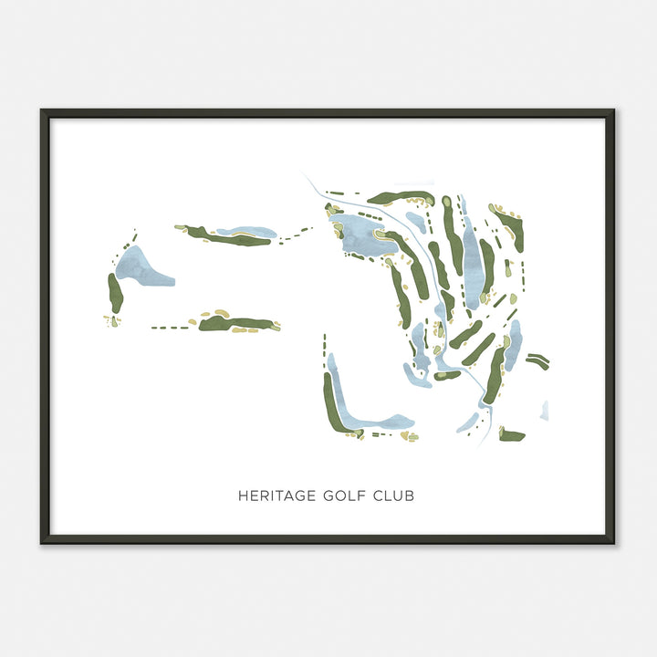 Print of Heritage Golf Club Modern Map