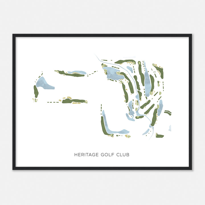 Print of Heritage Golf Club Modern Map