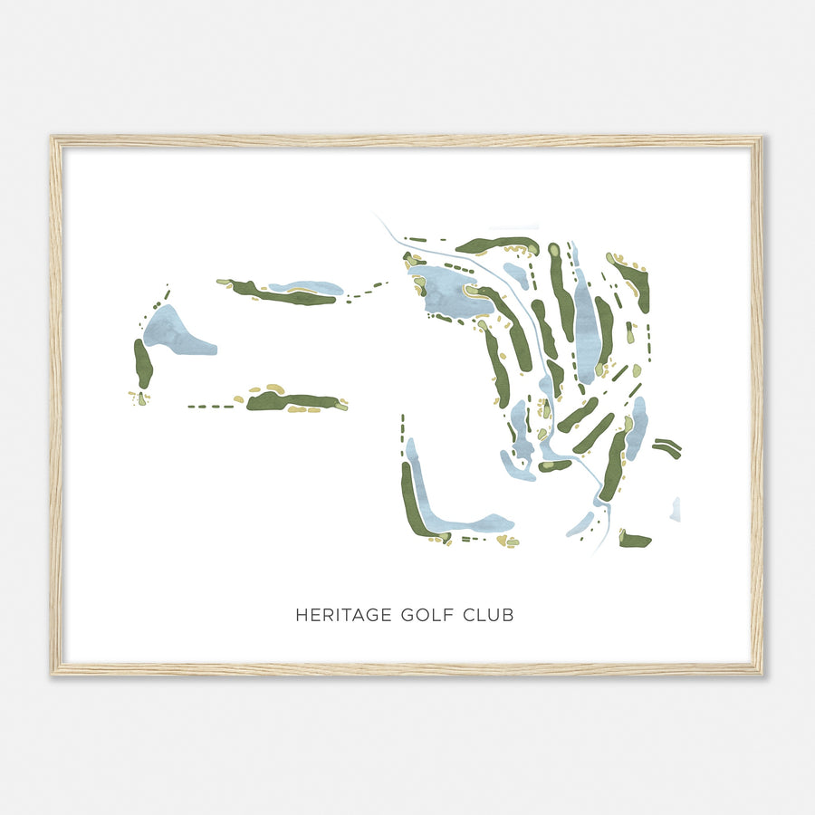 Print of Heritage Golf Club Modern Map