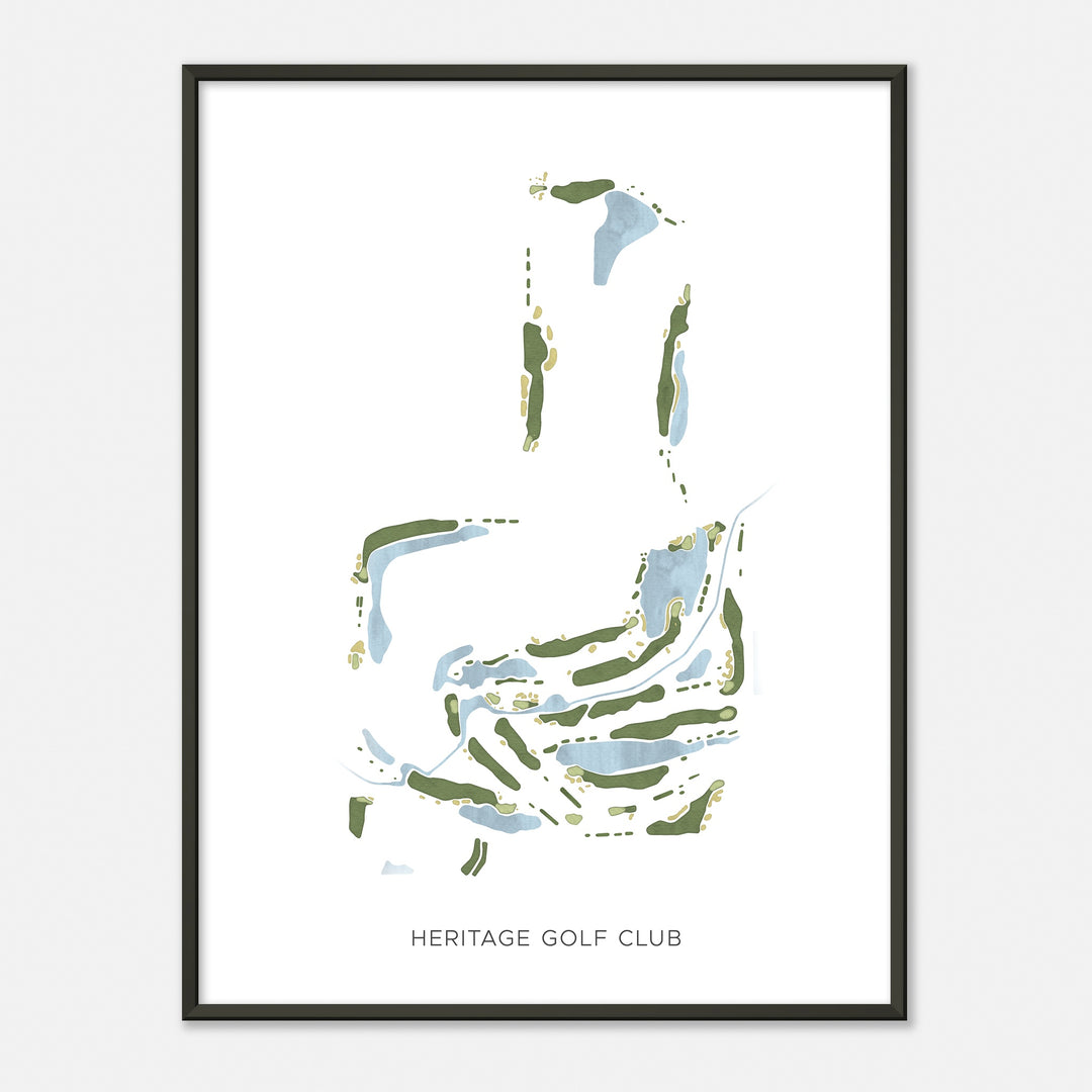 Print of Heritage Golf Club Modern Map