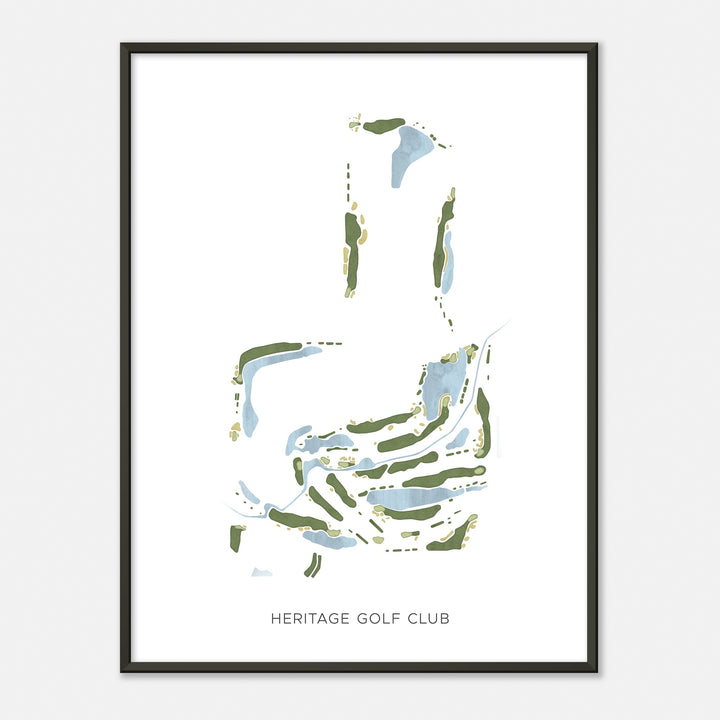 Print of Heritage Golf Club Modern Map