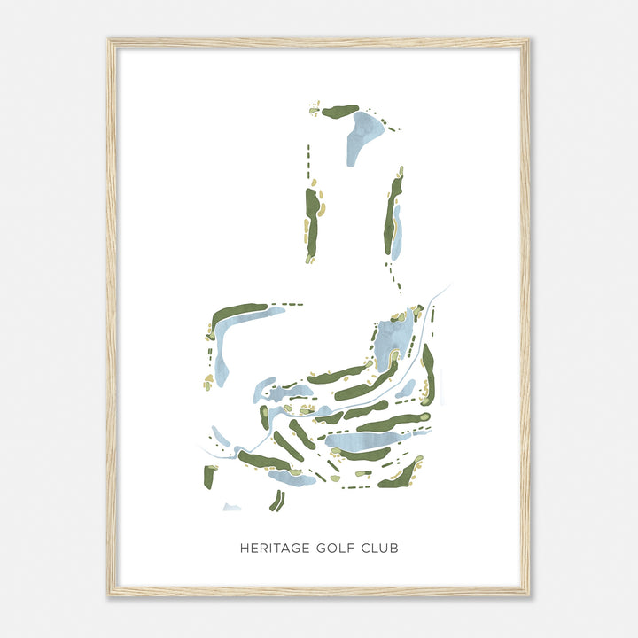 Print of Heritage Golf Club Modern Map