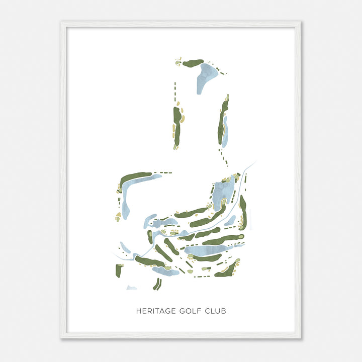 Print of Heritage Golf Club Modern Map