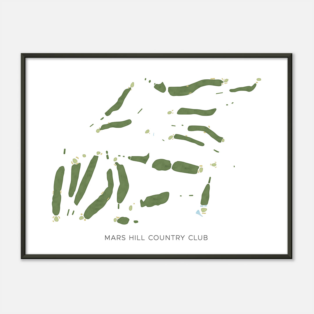 Print of Mars Hill Country Club Modern Map
