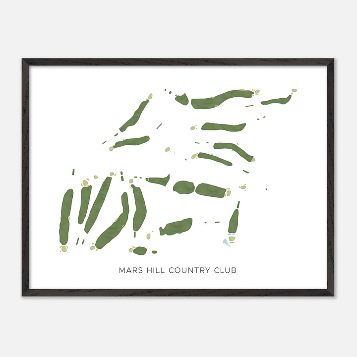 Print of Mars Hill Country Club Modern Map