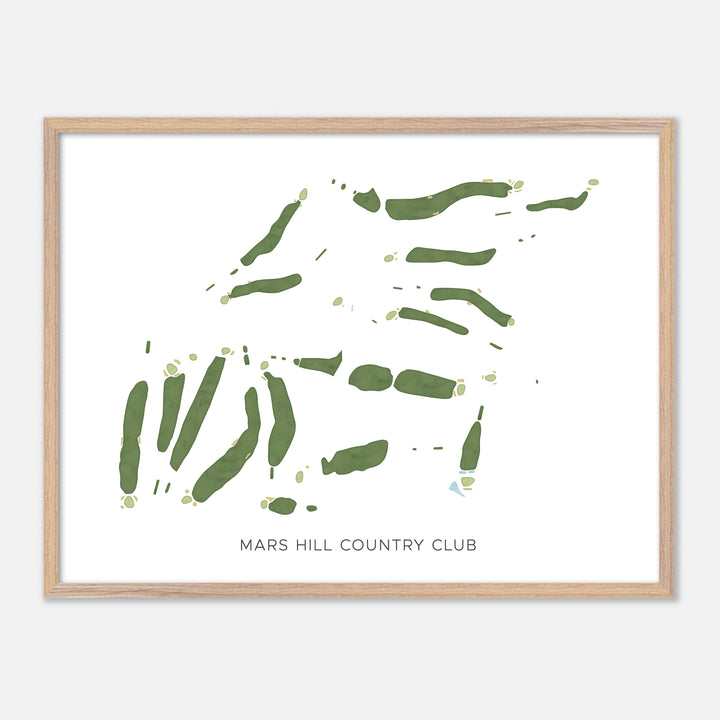 Print of Mars Hill Country Club Modern Map