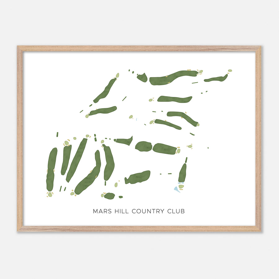 Print of Mars Hill Country Club Modern Map