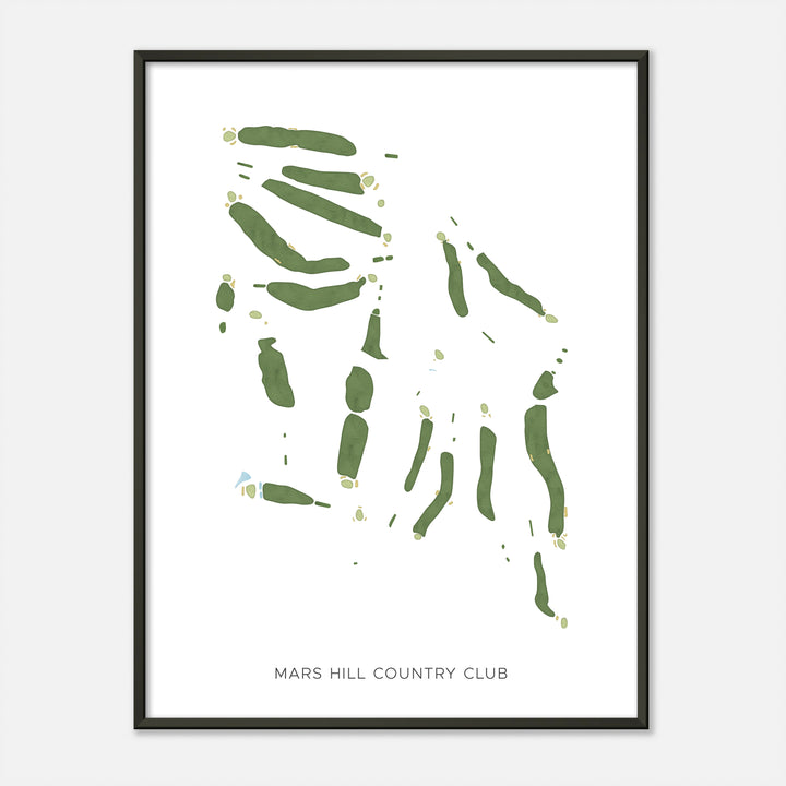 Print of Mars Hill Country Club Modern Map
