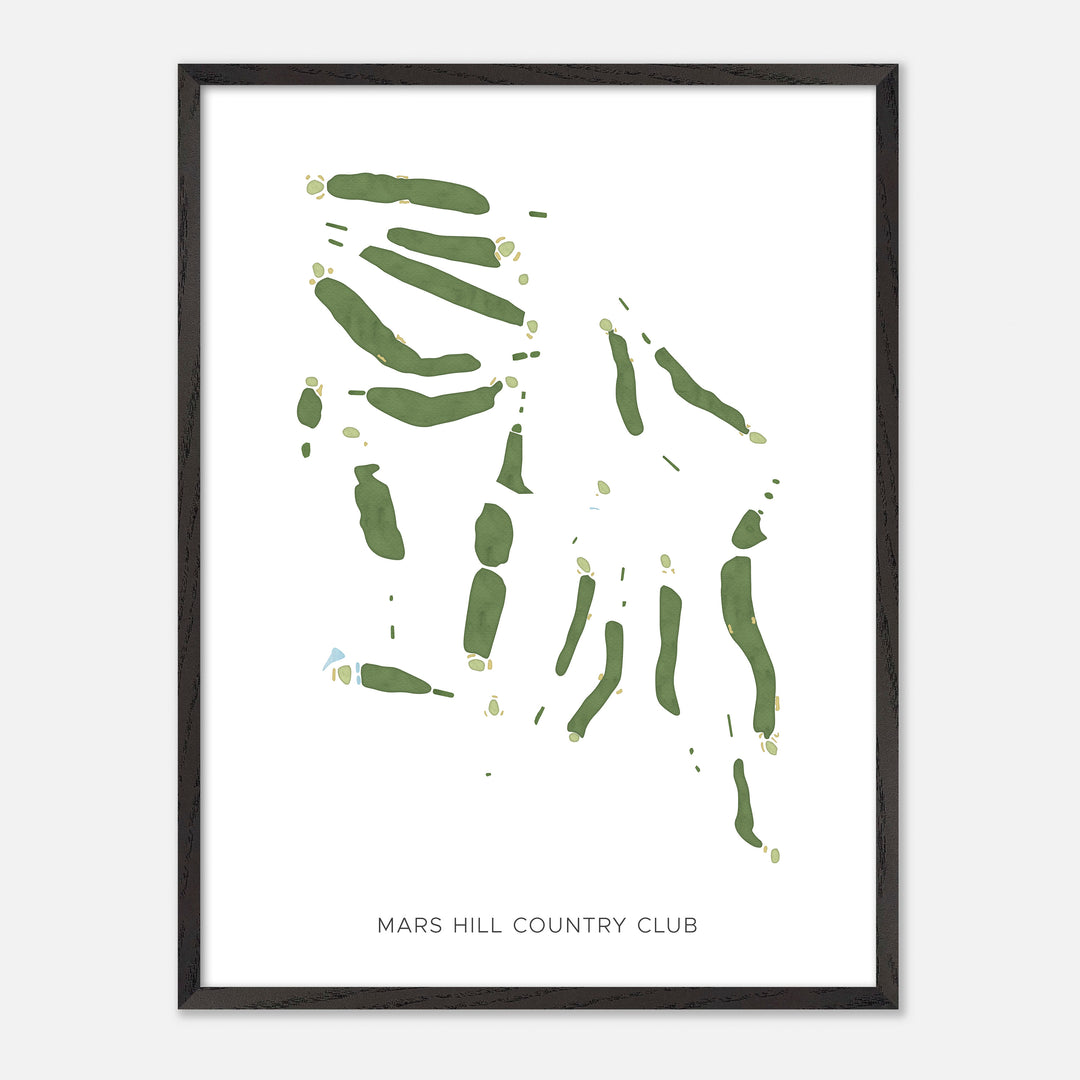 Print of Mars Hill Country Club Modern Map