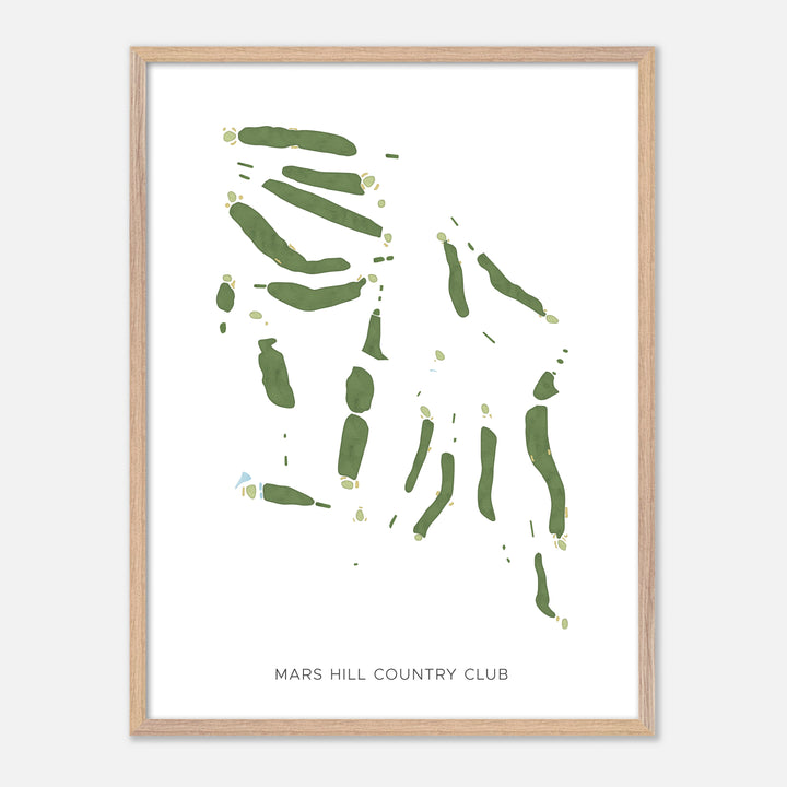 Print of Mars Hill Country Club Modern Map